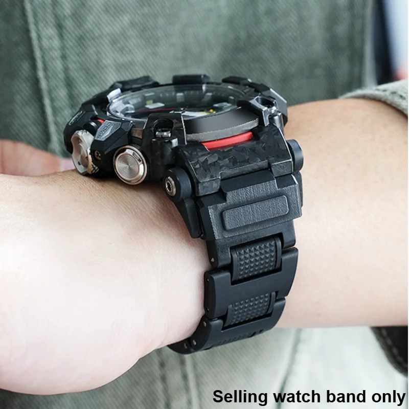 For Casio Big Mud King 2rd 5678 GWG-2000/2040 Modified Lightweight Plastic Steel Strap Hybrid Plastic Stainless Steel watch band - view 4
