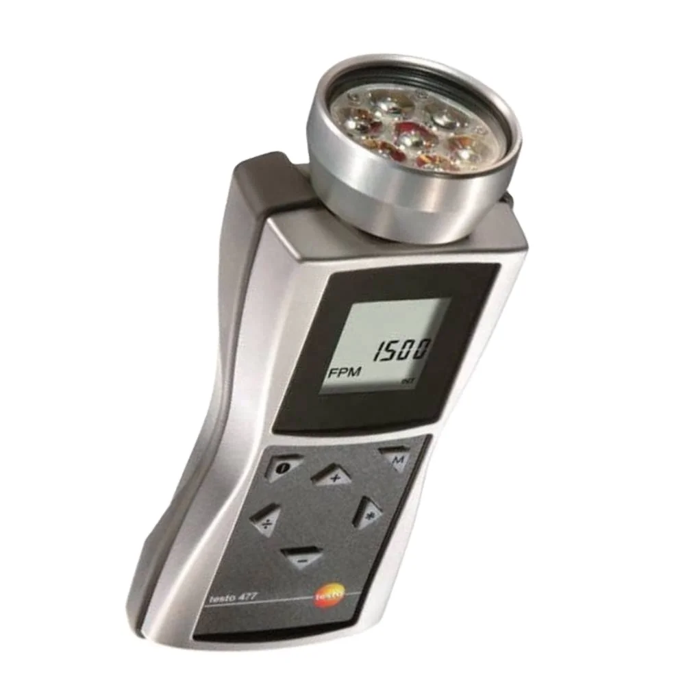 0563 4770   original testo 477 portable LED stroboscope with 1500 meter and 300000 rpm tachometer