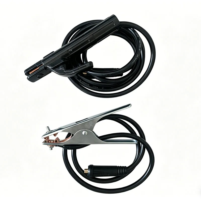 Welding clamp wire+grounding clamp wire, 2pcs welding machine accessories, 10-25 quick connectors, suitable for MMA, etc