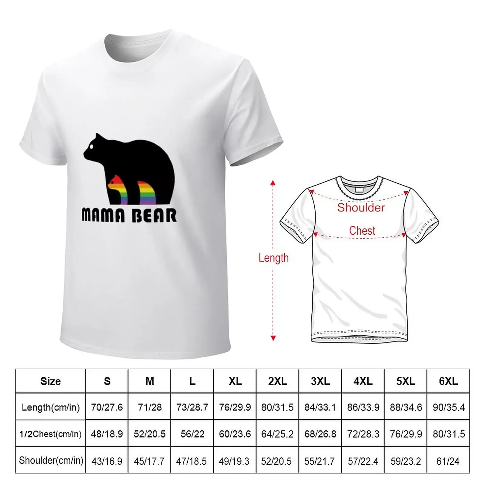 Mama Bear Gay Pride LGBT Shirt T-Shirt hippie clothes cute clothes quick-drying mens graphic t-shirts