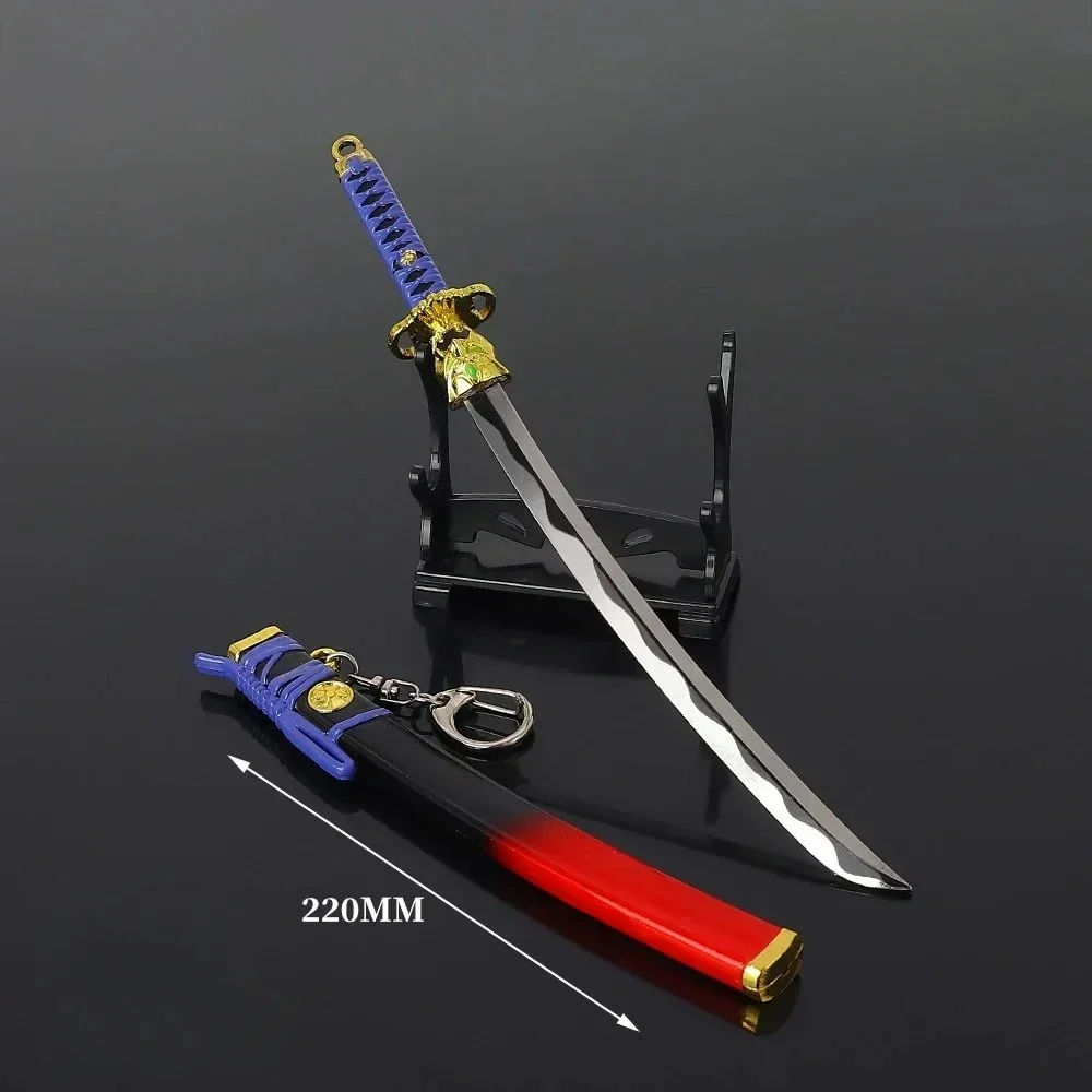 22cm Valorant Weapon Oni Claw Onimaru Kunitsuna Model Melee Sword Weapon Keychain Replica for Boy Katana Christmas Gift Toys