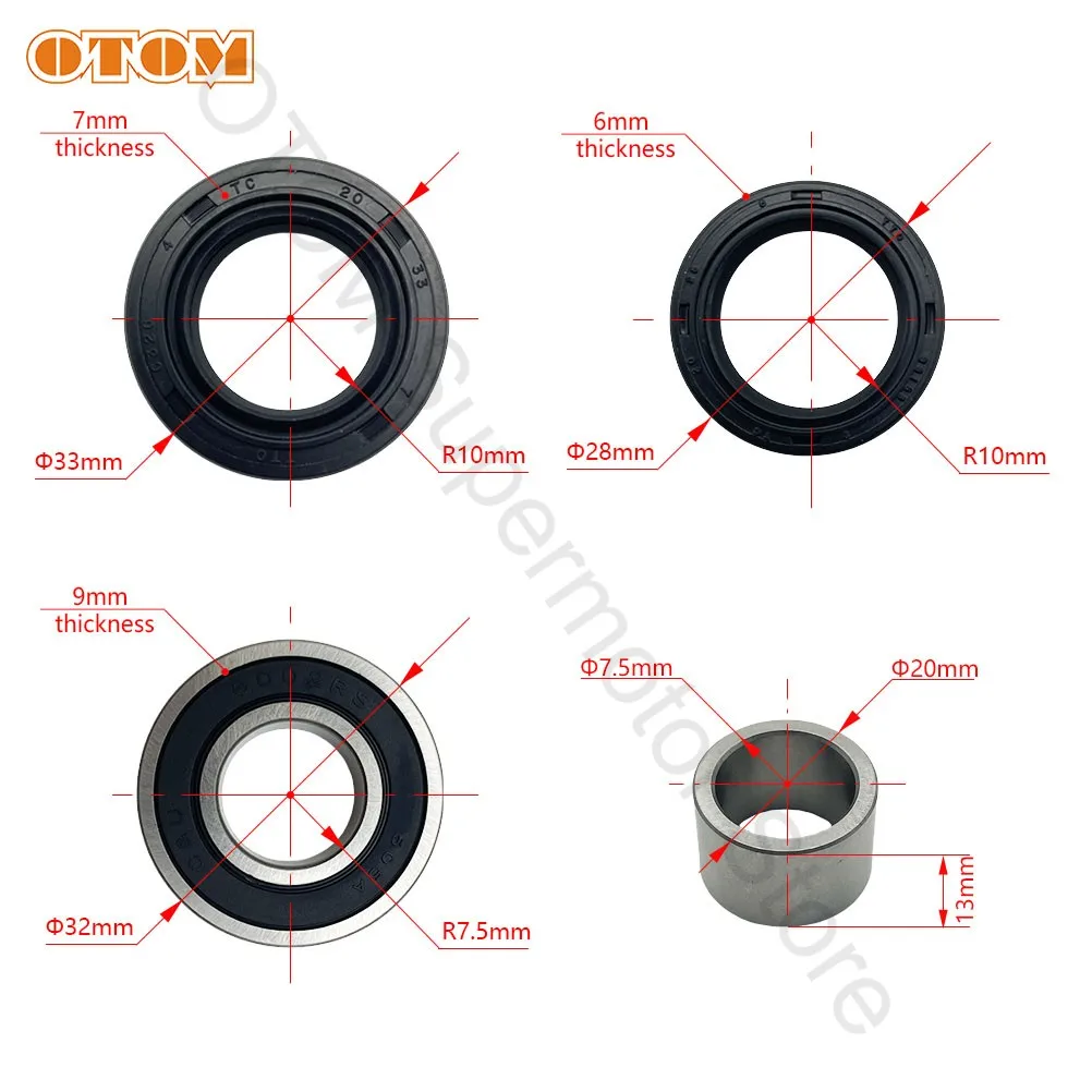 For Surron Ultra Bee Motorcycle MidShaft Bearing Oil Seal Bushing Mid Shaft Jackshaft Part SUR-RON UltraBee Electric Dirt Bikes