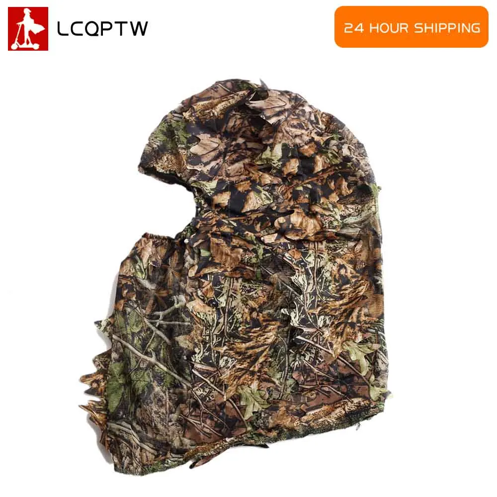 Neuer Ghillie-Anzug Ghillie Camouflage Leafy Hat 3D Vollgesichtsmaske Kopfbedeckung Türkei Camo Hunter Jagdteil Jagdkleidung