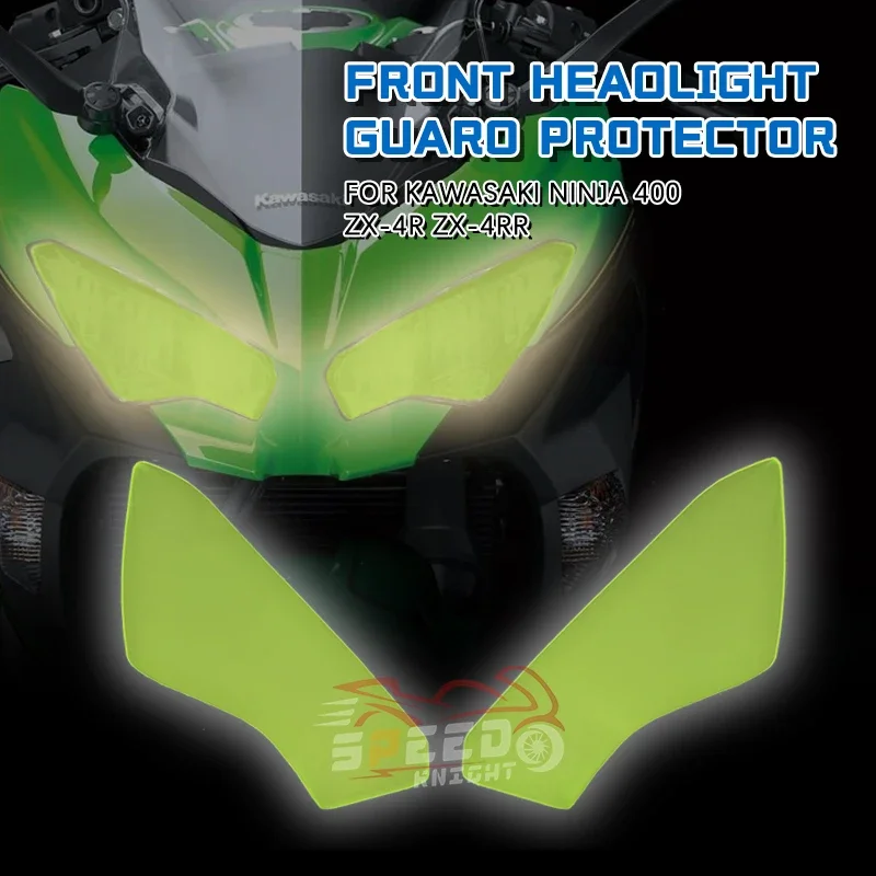 

For KAWASAKI ZX-4R ZX4RR NINJA 400 NIJIA400 ZX4R ZX 4RR Motorcycle Acrylic Front Headlight Guard Head Light Lens Cover Protector