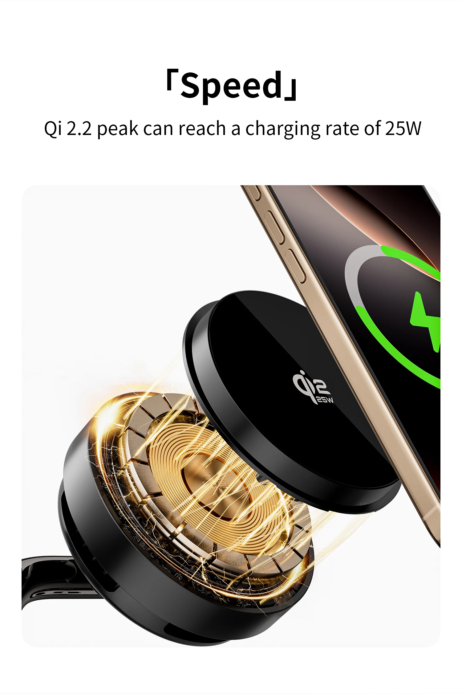 Qi2 25W ICE-Kühlung Magnetisches Kabelloses Ladegerät Bluetooth-Lautsprecher für iPhone 17 Samsung S26 Apple Galaxy Watch 2-8 Schnelles Laden – Detail 7