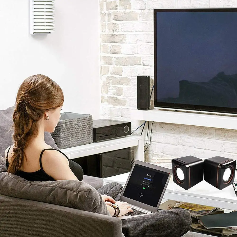 Portable Mini Computer Speakers USB Speakers Music Stereo for computer Desktop PC Laptop Notebook Home Theater Party Loudspeaker