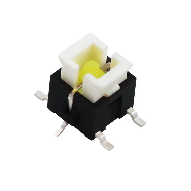 10PCS TS-H003 Tactile Switch With LED SMD Type 6*6*7.2H Pressure Control Switch