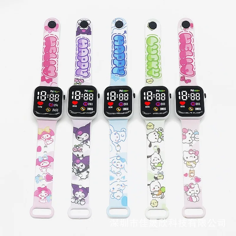 New Hello Kitty Children Watches Girls Children's Electronic Sport Watch Fashion Digital Watch Women Student Christmas gift