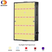 QKWIN LED hydroponics Grow Lighting 200W for Indoor Plants Full Spectrum, Seed Starting Seedlings Vegetable Pepper Hanging