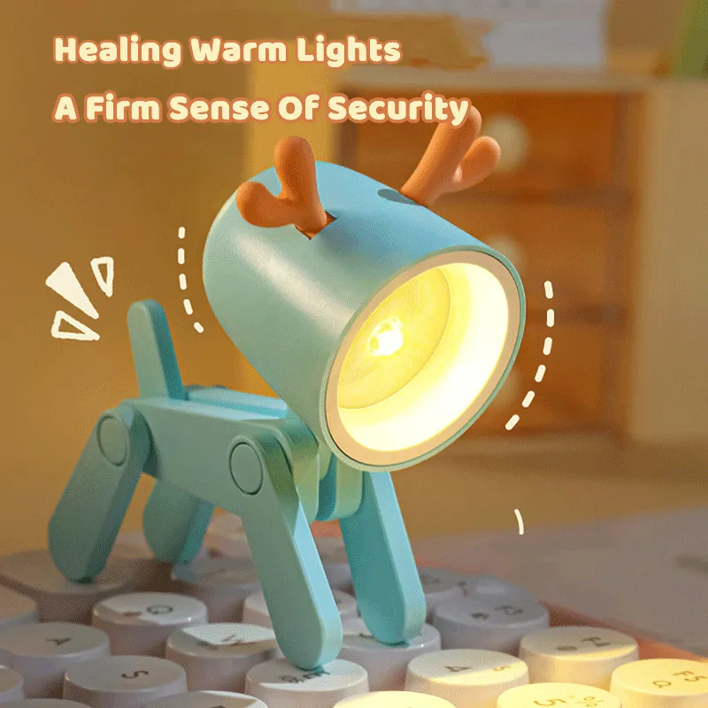 New Creative Led Night Light Decorative Ornaments ins Mini Cute Small Puppy Atmosphere Table Lamp