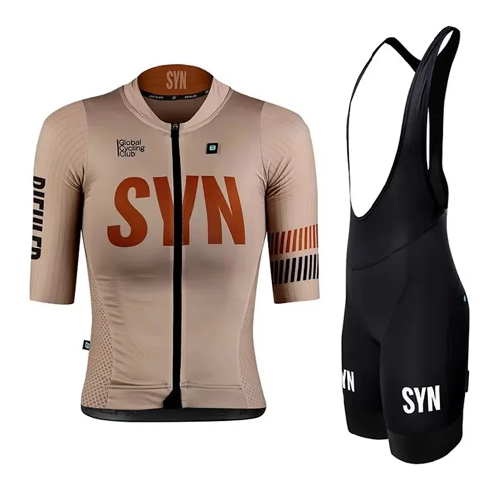 

Summer SYN Team Cycling Set Women SYNDICATE Short sleeve Jersey and Bib Shorts Pro Race Bicycle Clothing Suit