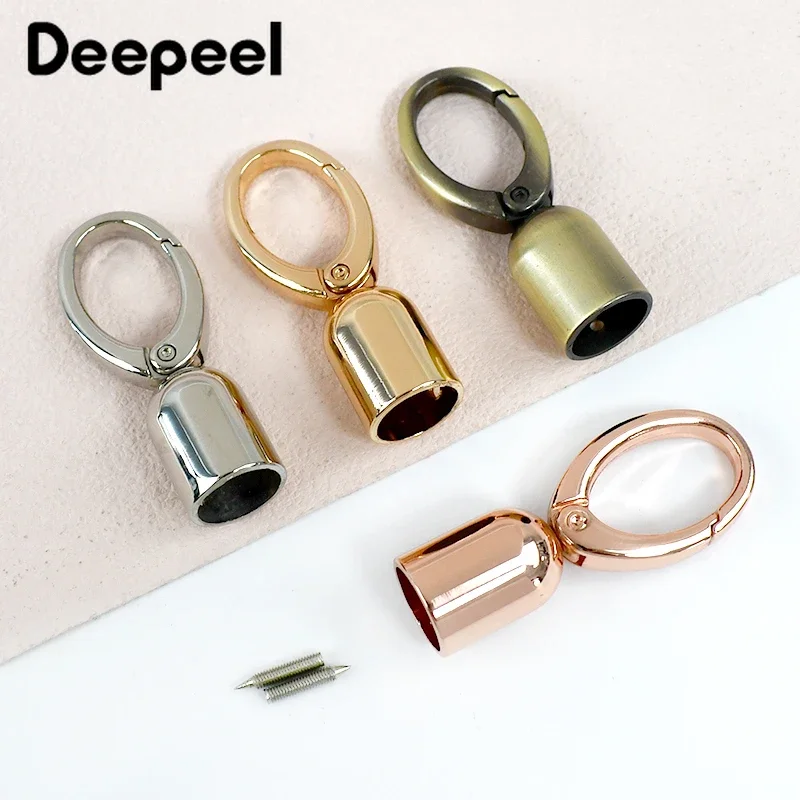 2/4Pcs Deepeel Metal Cord Lock Buckles Bag Belts Connector Hanger Handbag Strap Stopper Tassel Cap Clasp Hardware Accessories