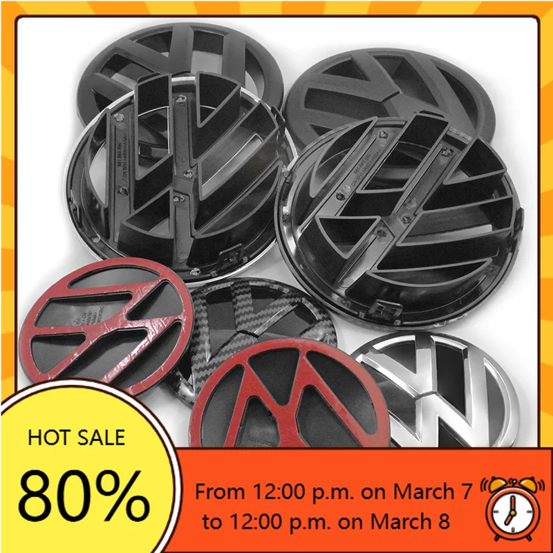 VW GTI GOLF Valve Stems Caps 2026 Hot Volkswagen VW Hot Aerials 1Pcs 561.583.690 Volkswagen 150mm 100mm Car Logo Front Bonnet Ho