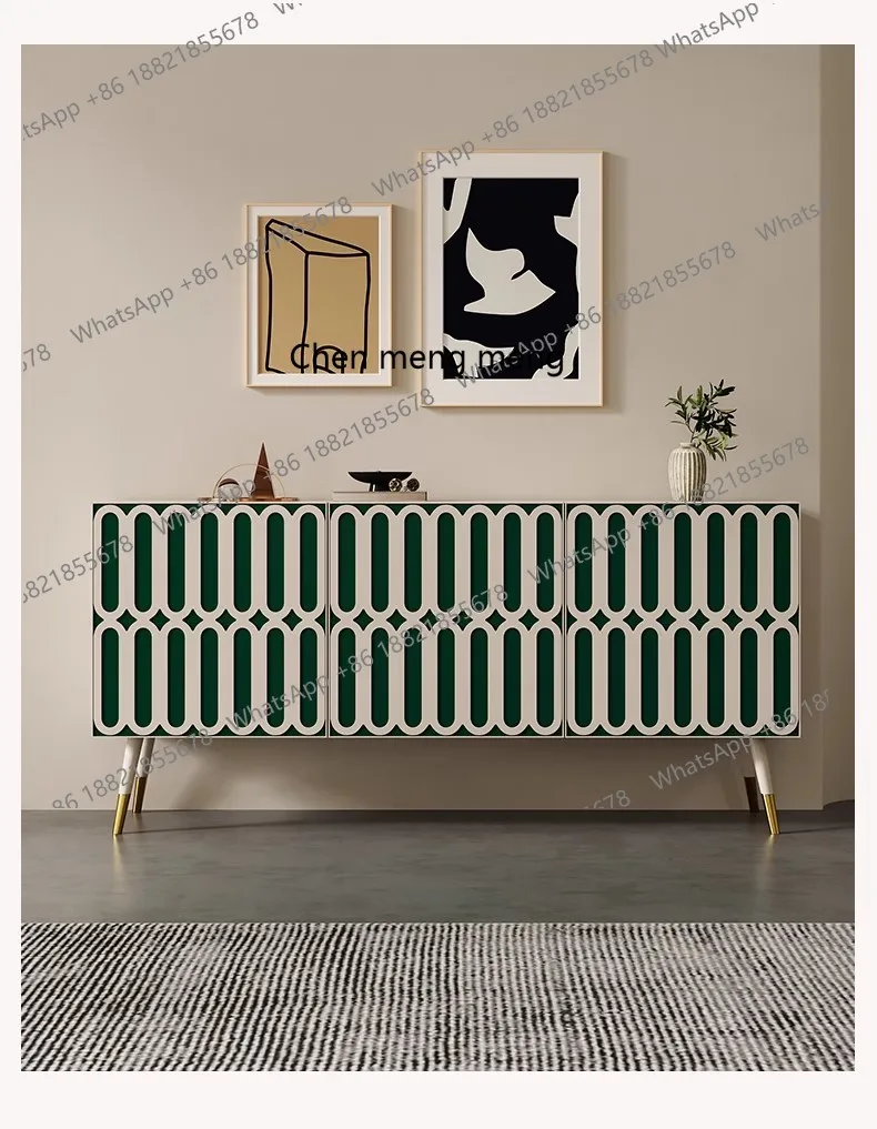 

Simple Modern Creative Sideboard French Cream Style Tea Cabinet Nordic Minimalist Storage Cabinet Color Block Customization