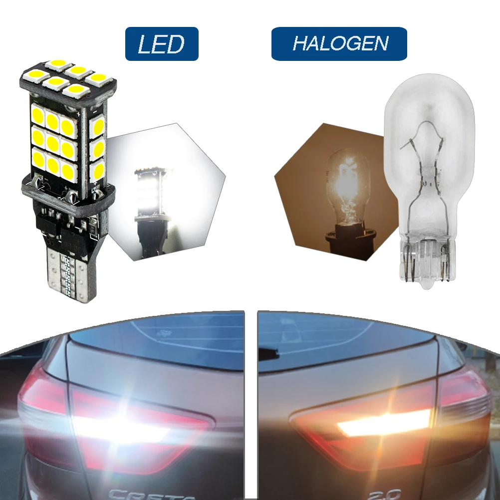 2000LM Canbus T15 Led 고전력 921 Reversa 조명 자동차 전구 백업 W16W 하이퍼 플래시 없음 크세논 화이트 6500K Canbus 오류 무료