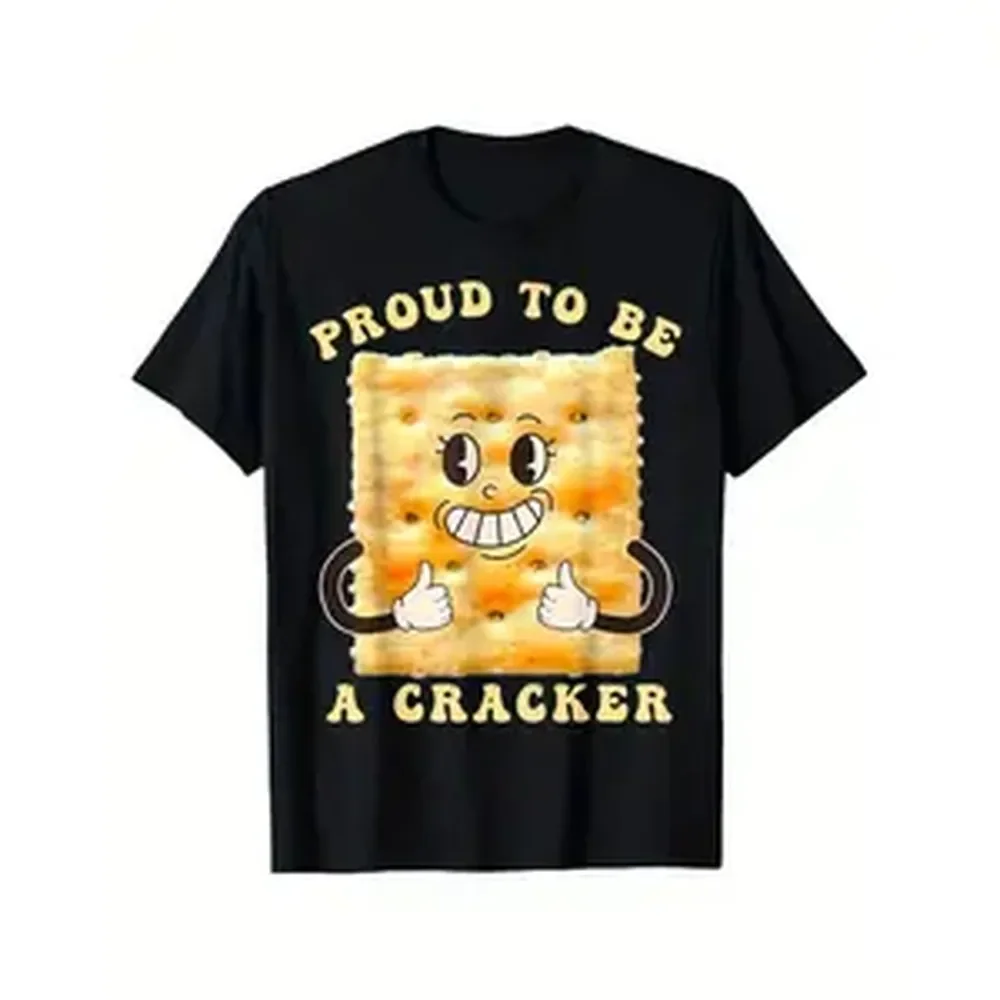 Cotton Golf Gift T-Shirt For Men and Women Proud to Be a Cracker Funny Snack Themed Apparel T-Shirt, Cotton