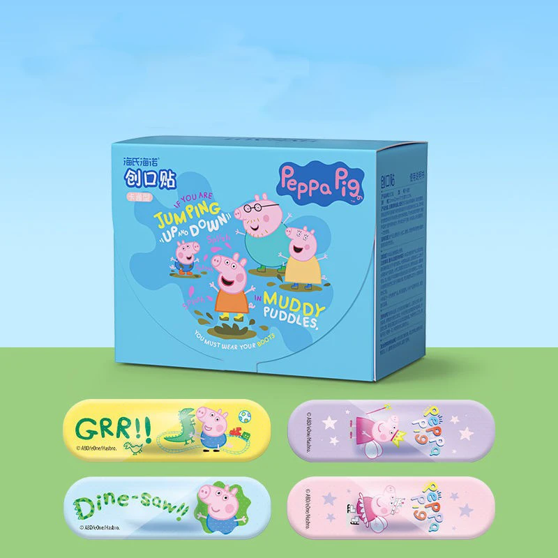 120pcs/lot Anime Peppa Pig Sticker Medical Band Aids Waterproof Adhesive Bandages Comfortable Skin Friendly Band Aid For Kids