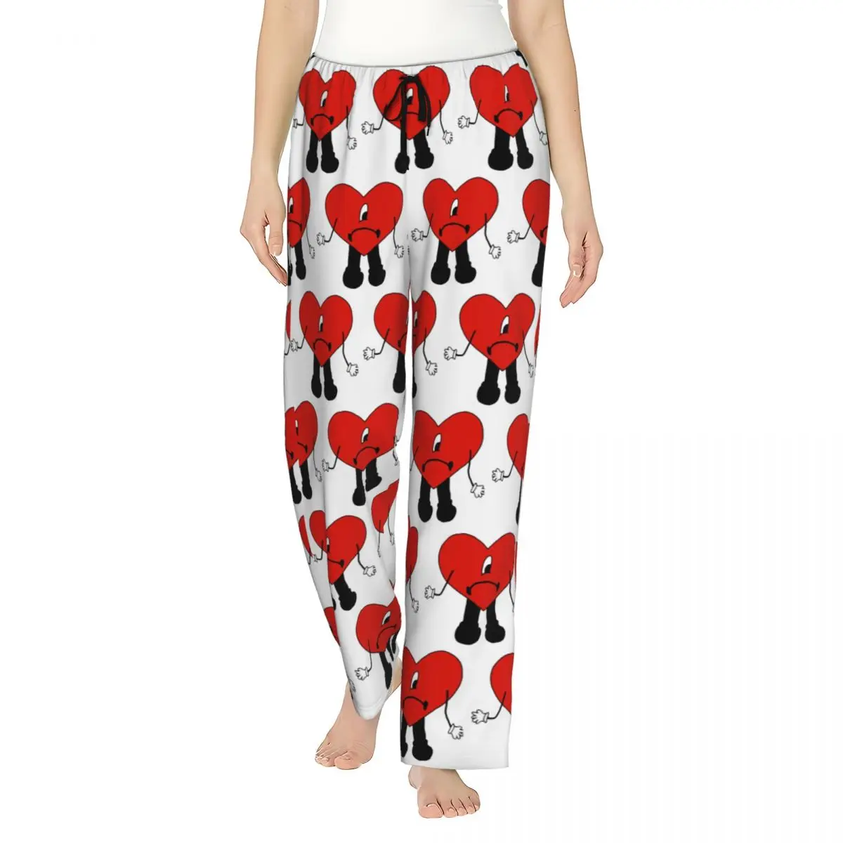 

Women's Pajama Pants Sad Heart Bad Bunny Lounge Pants Loose Fit Sleep Bottoms Dorm