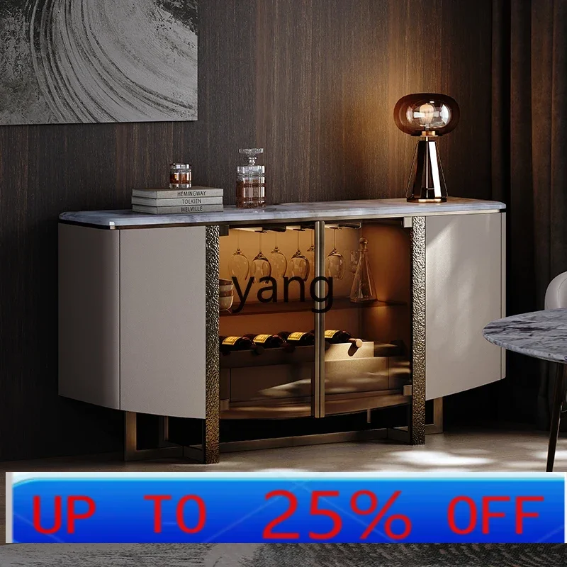 

LTT минималистичный светлый роскошный обеденный боковой шкаф, высококачественный мраморный кожаный шкаф для хранения из цельного дерева, винный шкаф