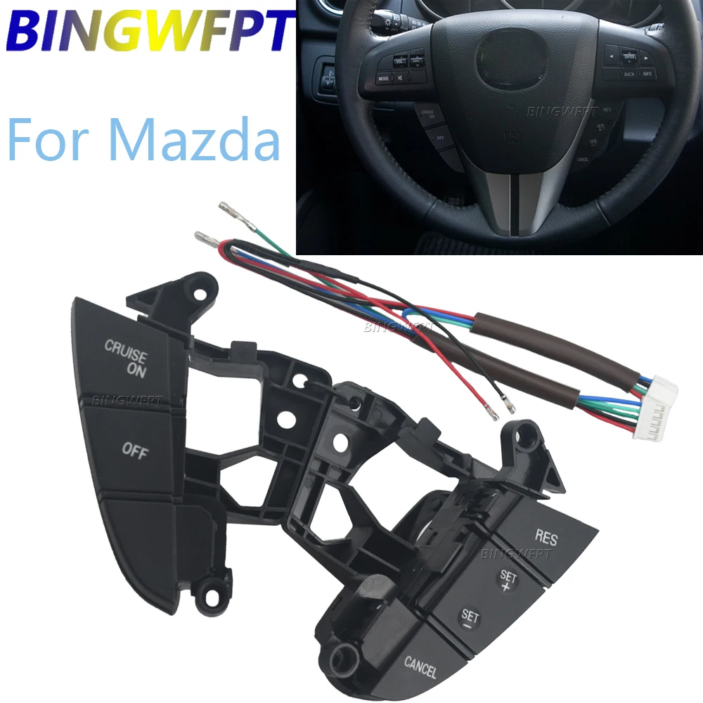 Multifunction Steering Wheel Left +Right Button Switch For Mazda 3/5 CX-7 BL 08-13 Car Cruise Control Switch Speed Control Syste