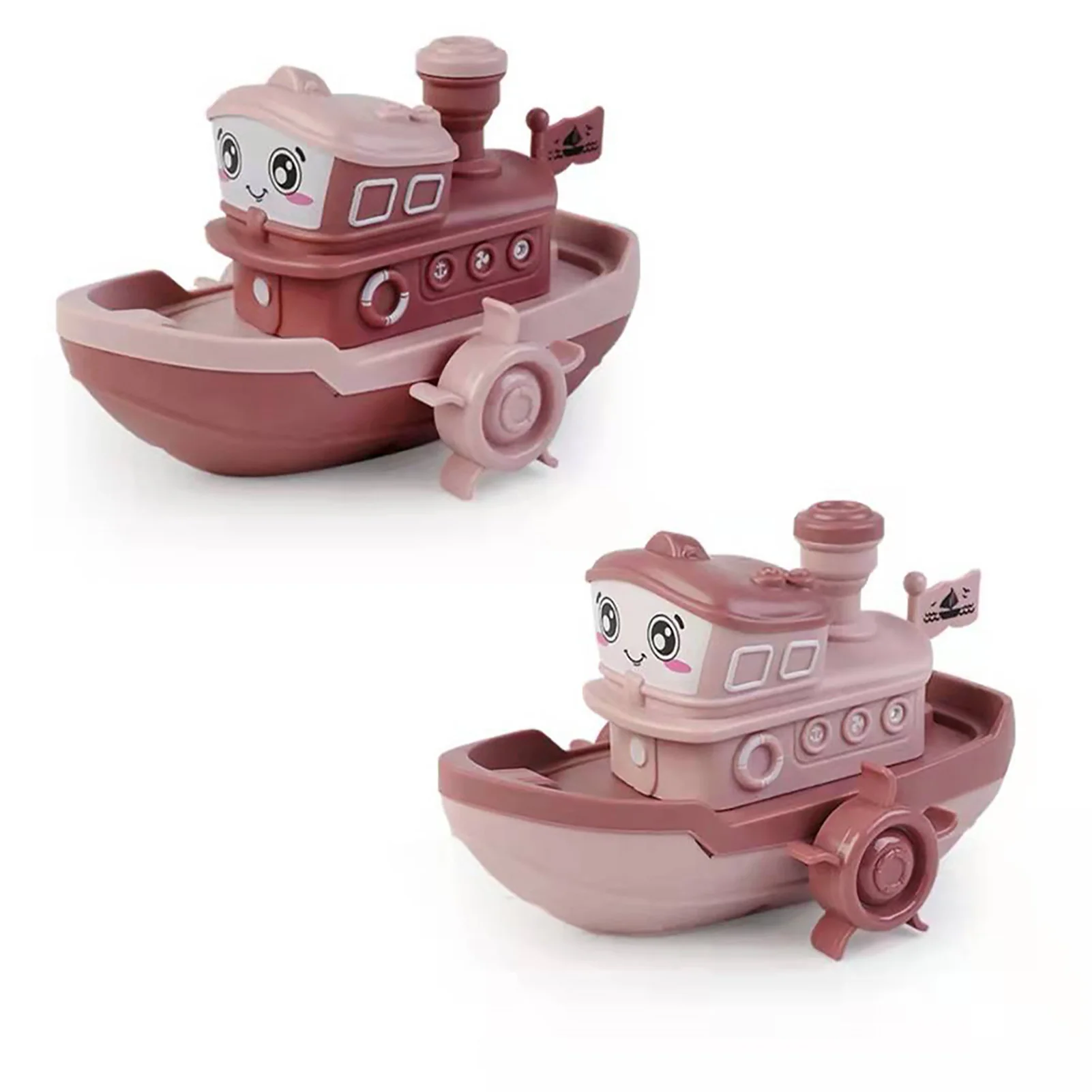 Baby Bath Toys Cute Cartoon Ship Boat Clockwork Toy Wind Up Toy Kids Water Toys Swimming Beach Game for Children Gifts Boys Toys