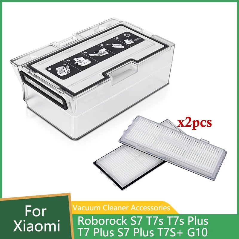 Xiaomi Roborock用HEPAフィルターキット,ロボット掃除機,ゴミ箱交換,s7,t7s,t7s plus,t7 plus,s7 plus,t7s plus,g10