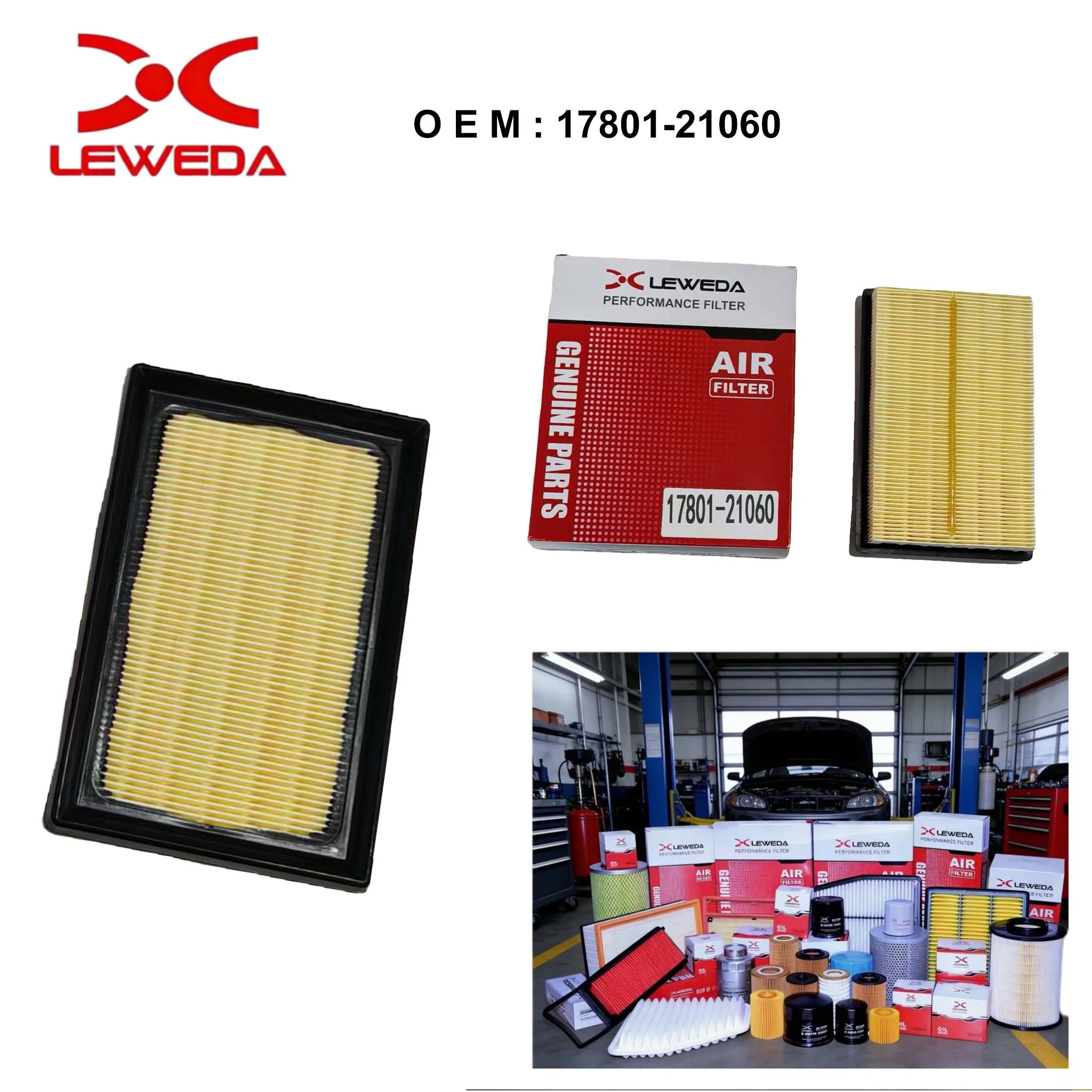 LEWEDA Engine Air Filter 17801-21060 17801-0M030 For Toyota Prius