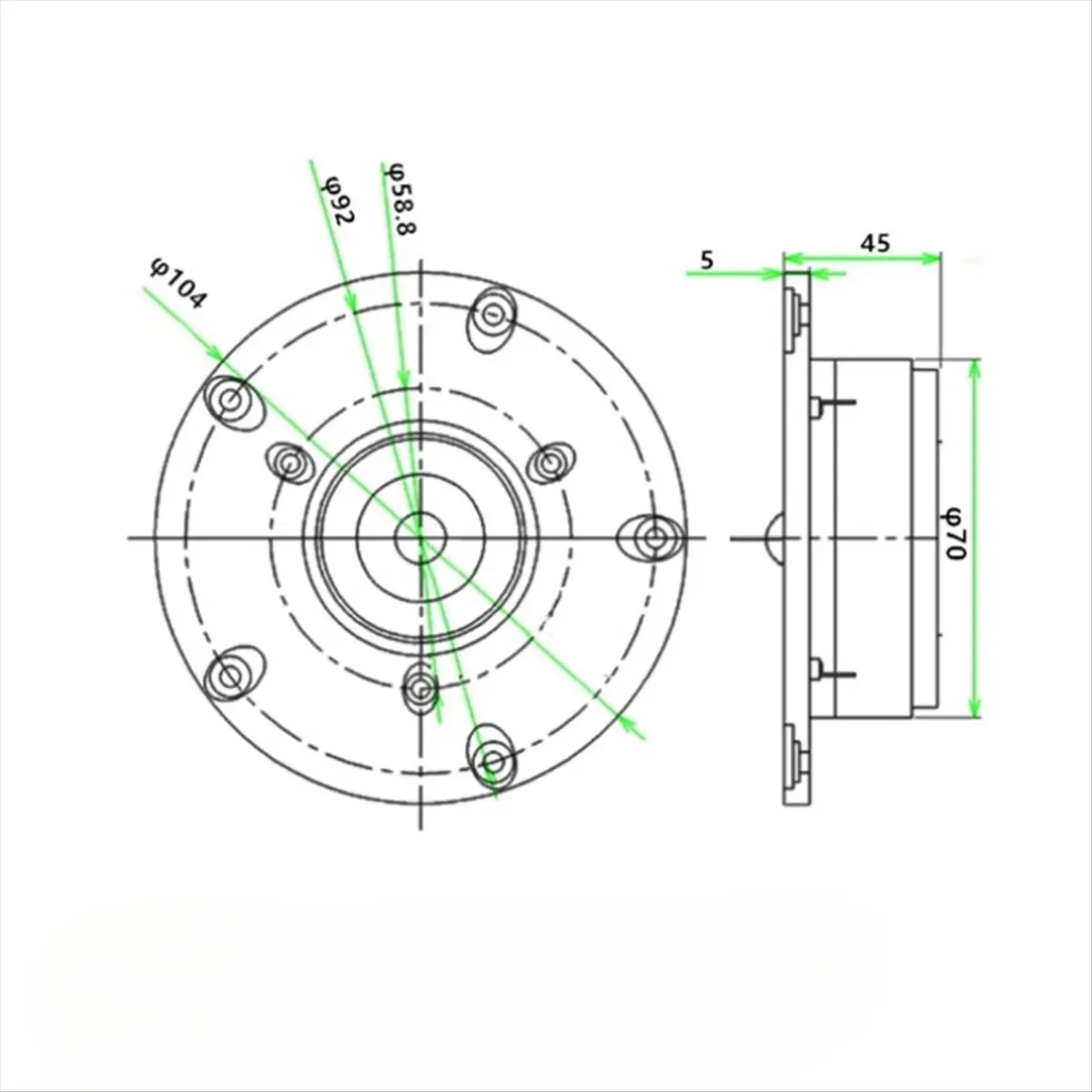 AABFK 1Pcs 4 Inch Tweeter Speaker 8 Ohm 30-60W HIFI Speaker Silk Film Dome Audio Treble Speaker for Family Horn Broadcasting