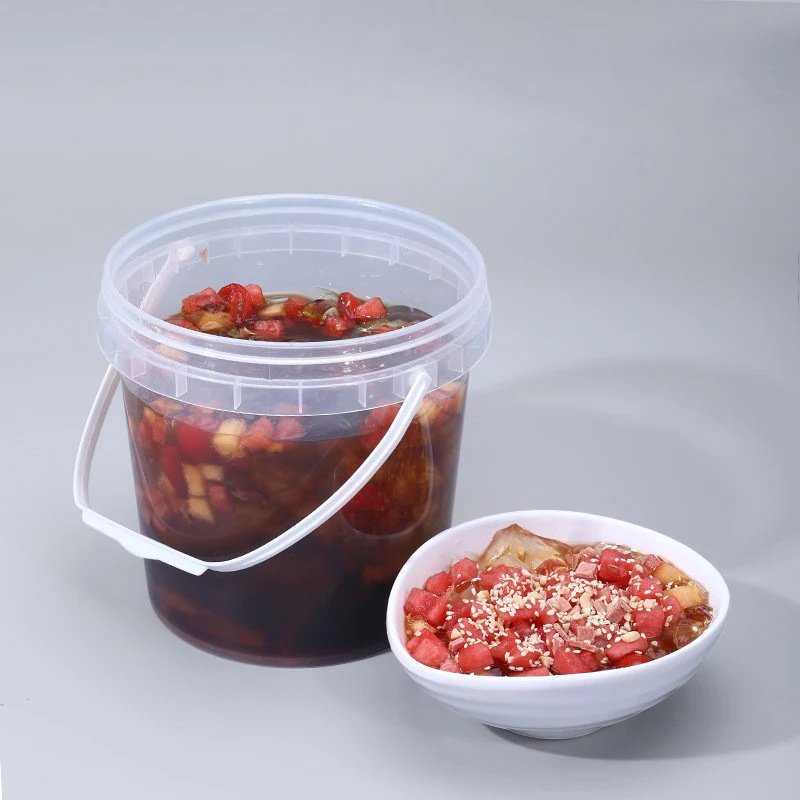 150ML-1500ML BPA-Free Empty Plastic Bucket With Lid Airtight PP Jars Clear Container For Bulk Food Storage