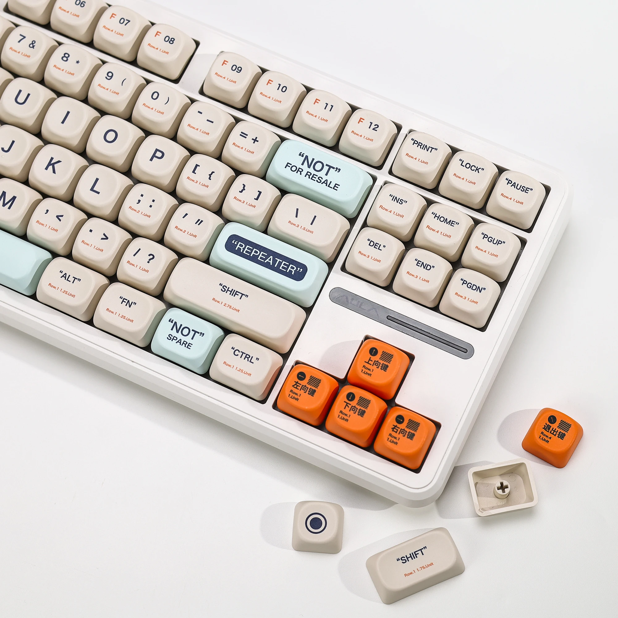 KBDiy 136 Keys PBT Plastic Keycaps Retro KOA Profile Korean Russia Keycap For Mechanical Keyboard Gaming Key Caps 60% 60 75 98