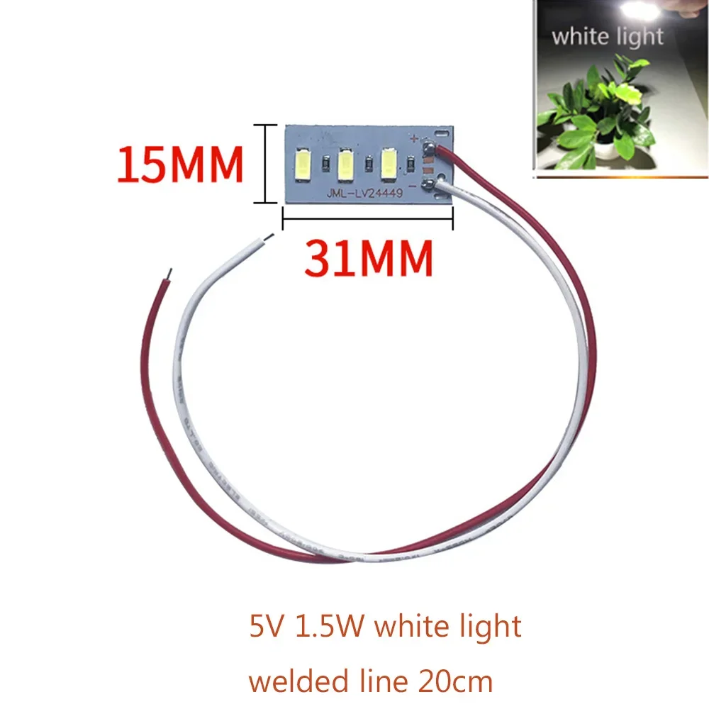 SMD 1.5W 5V LED電球,10個,高輝度,カラーライト,レッド,イエロー,グリーン,ブルー,ウォームホワイト