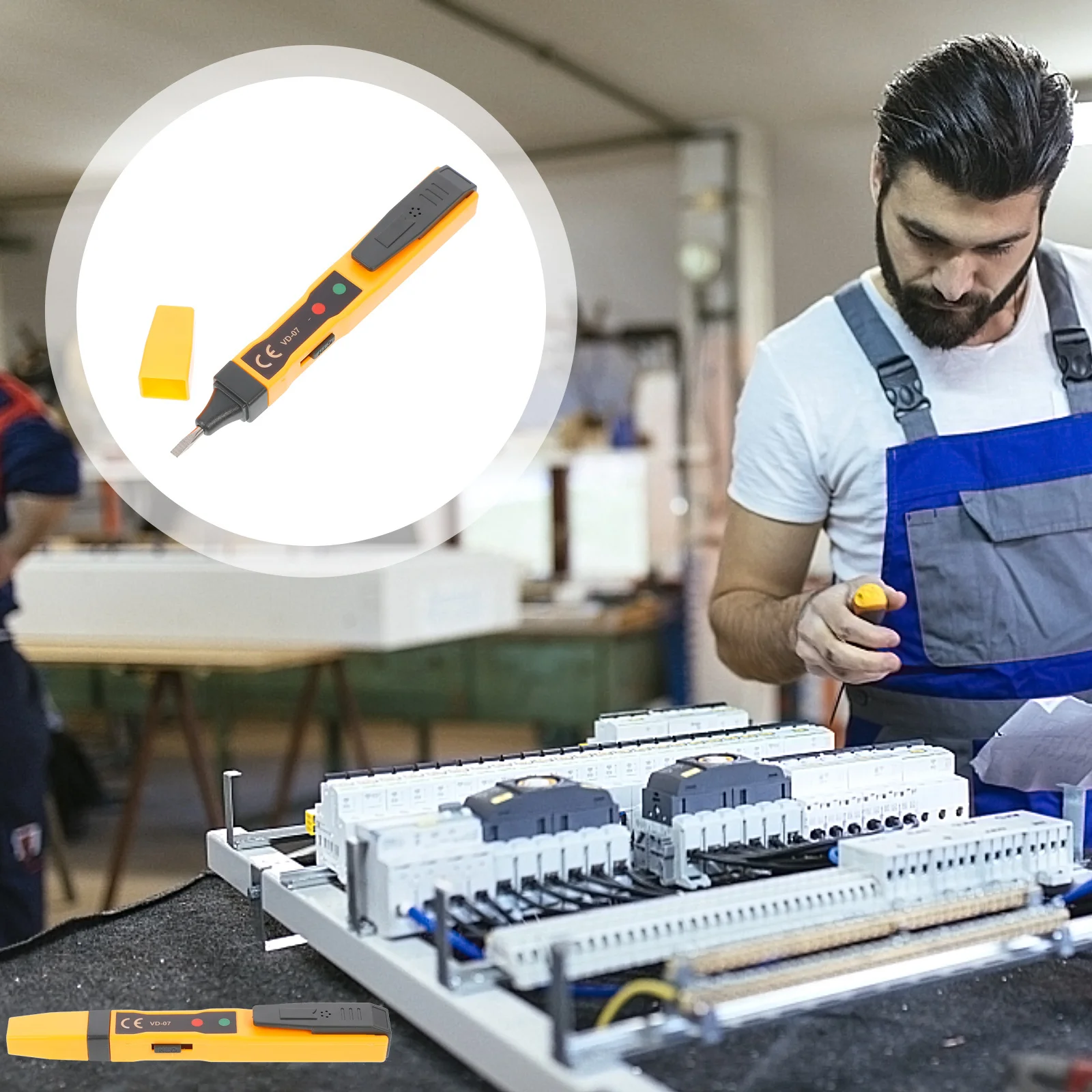 

Compact Non-Contact Voltage Pen for Neutral Line Testing Portable Electricity Test Pencil with Power Self-Test Function