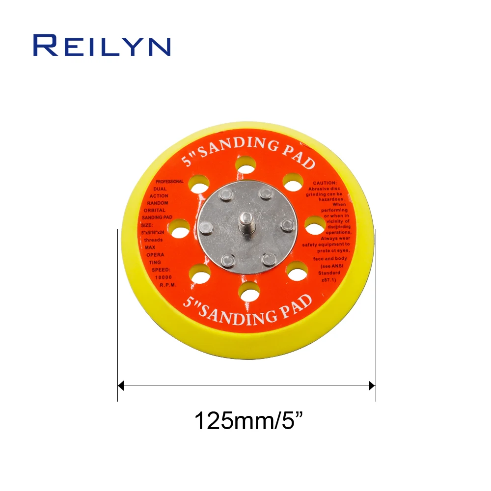 Backing Pad กระดาษทราย 5/6 นิ้ว 8Hole แผ่นขัด Hook-LOOP Backing Pad สําหรับ PNEUMATIC Sander เครื่องมือ