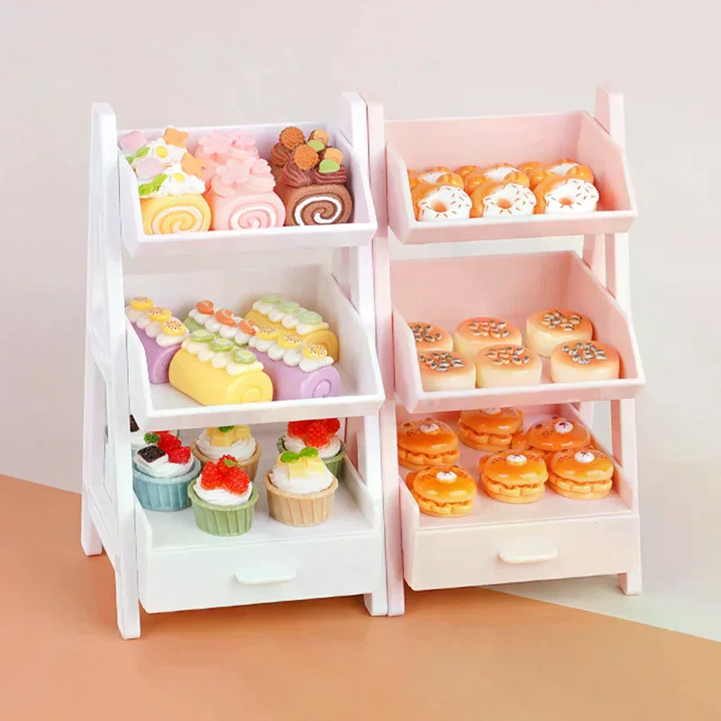 

Миниатюрная полка для хранения кукольного домика в масштабе 1/12 с цветочными деталями для диорамы-реквизита