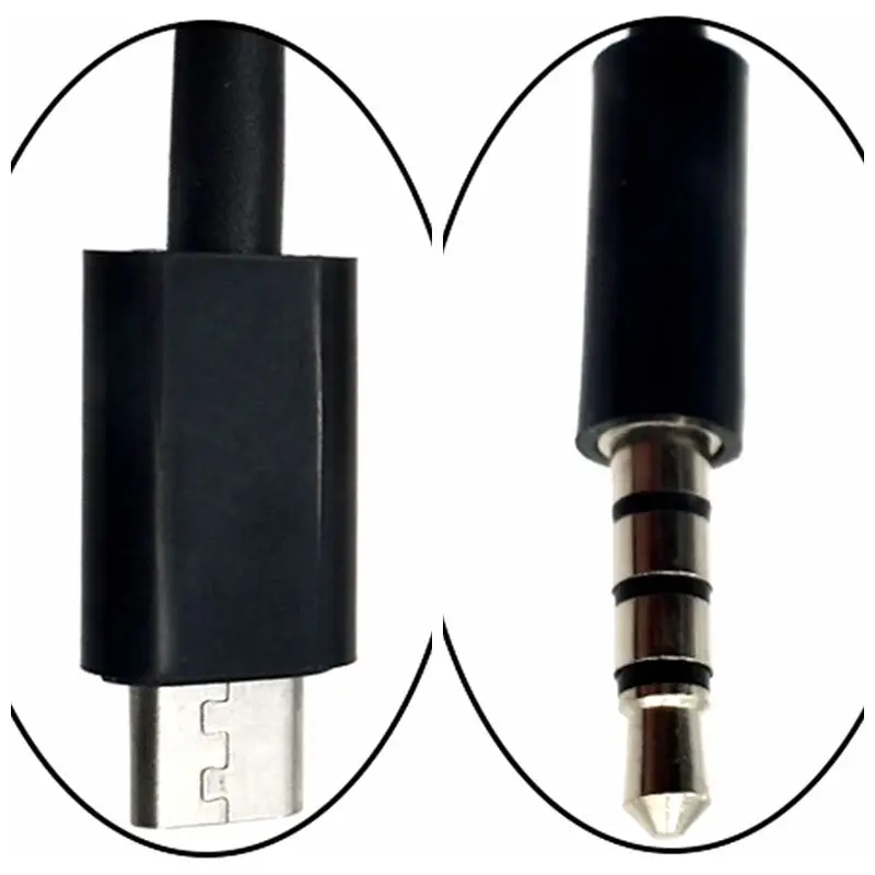 1m DC3.5mm to Android Mobile Phone Connection Cable Audio MP3 AUX 3.5mm Male to Micro USB Male Audio Cable to Round Oral Karaoke