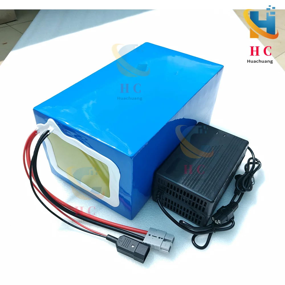 lithium 72V 60Ah lifepo4 lifepo4 battery BMS 24S 76.8V deep cycle for 5000W 3500W bike scooter Motorcycle + 10A charger