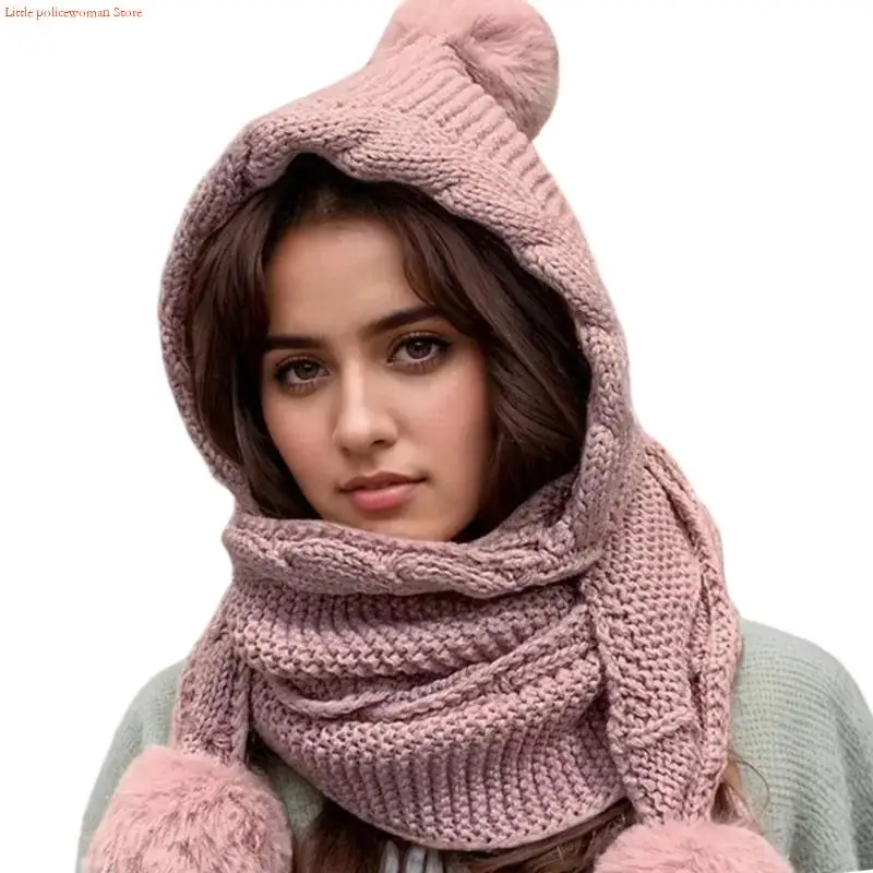 قبعة عازلة سميكة للجنسين F92D مع حزام للرقبة للطقس البارد والشتاء والرياضات الثلجية #4