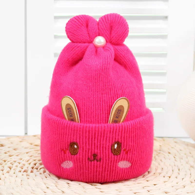 Newborn Girl&Boy Hats Baby Soft Warm Crochet Knit Cartoon Beanie Cap Cute Baby Hats Winter for 0-6 months Baby