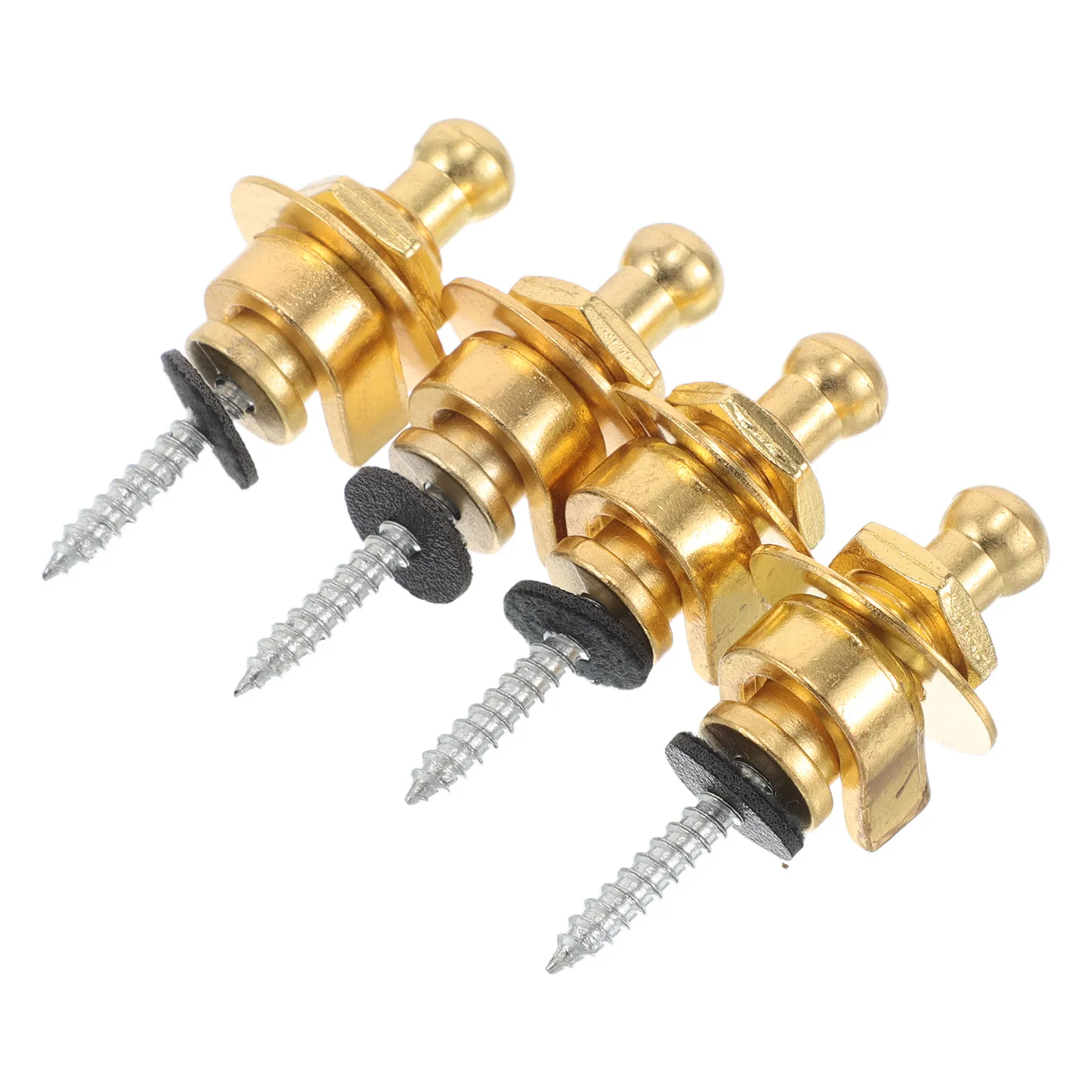 

4 Pcs Guitar Strap Locks Acoustic Bass Electric Metal Buttons Durable Round Head Antislip Pins Locking Accessories