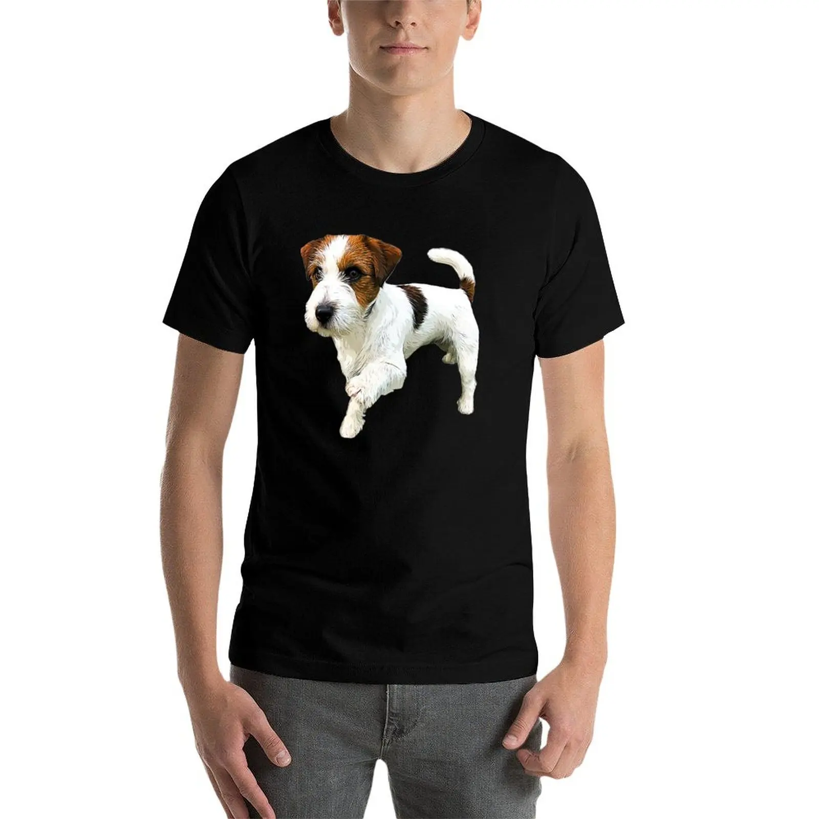 Jack Russell Terrier Dog Art T-Shirt man t shirts for men t shirt men luxury brand anime t shirts