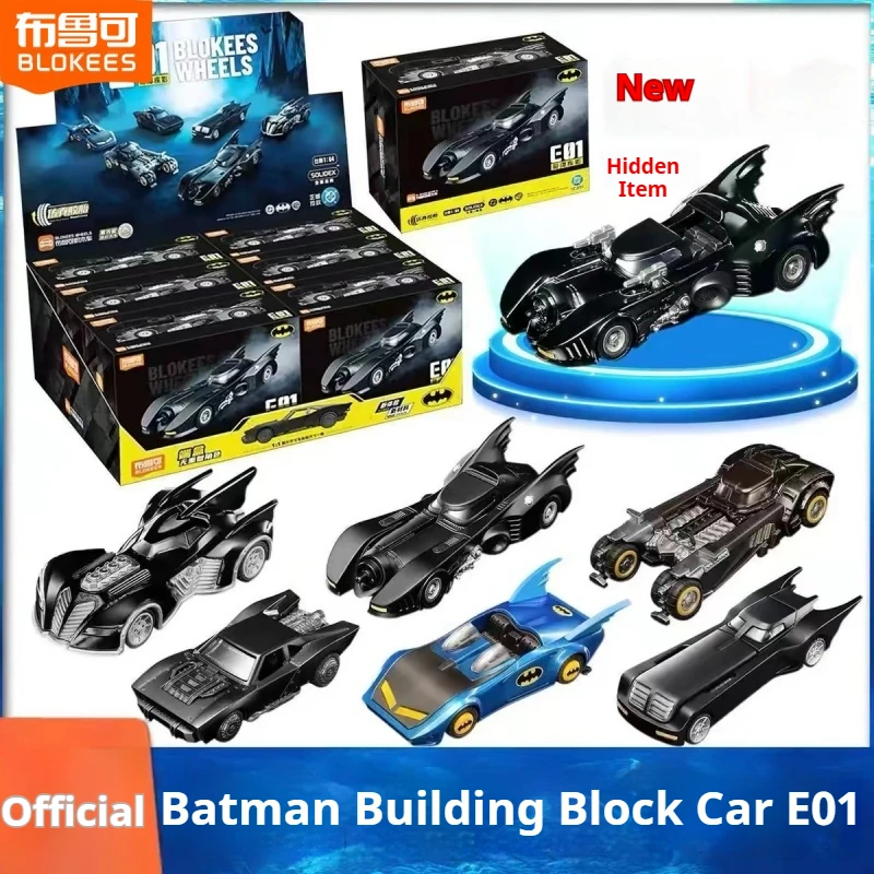 Blokees Wheels 2026, Gothan Shadows E01, Batmóvil en Escala 1:64, Caja Sorpresa, Modelo de Auto 1989, Juguete Coleccionable de Batman para Entusiastas