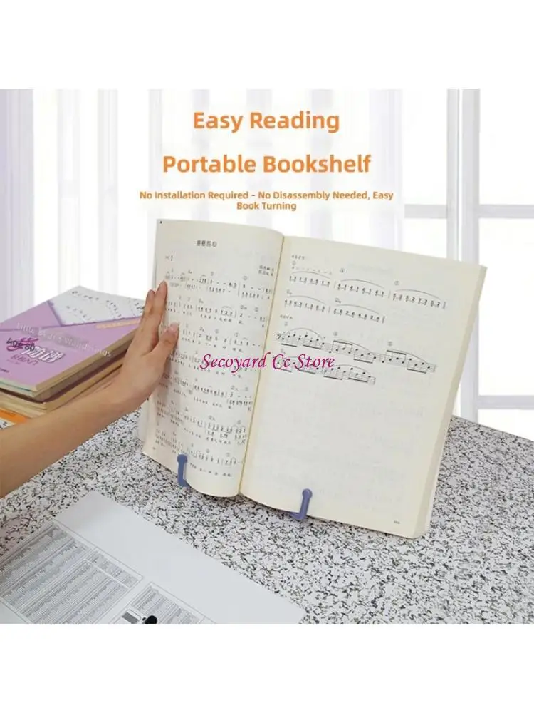 N3UC Plastic Music Stand with Page Clip Extendable Adjustable Textbook Stand for Book