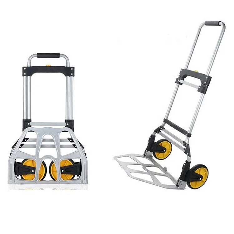 Portable Folding Stair Climbing Trolley with 6 Wheels Luggage Carrier Hand Truck Shopping Trolley