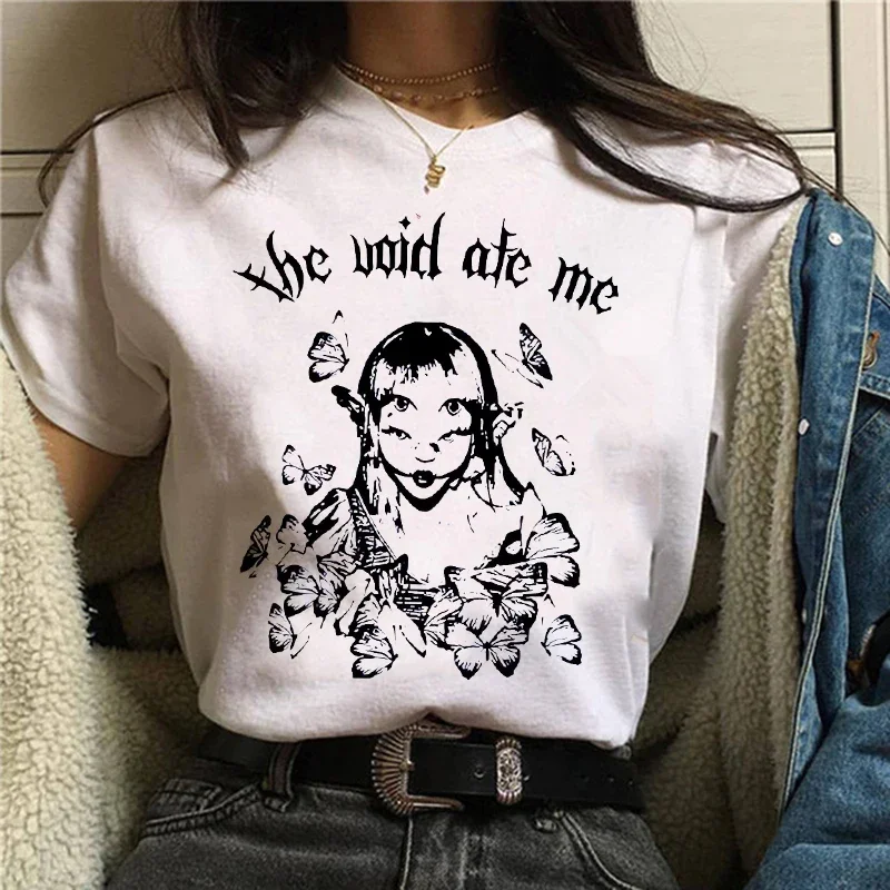 T-shirt Manga japonais pour femme, T-shirt femme, Vêtements comiques, Manga drôle, Melanie, Martinez, Années 90, Y2K