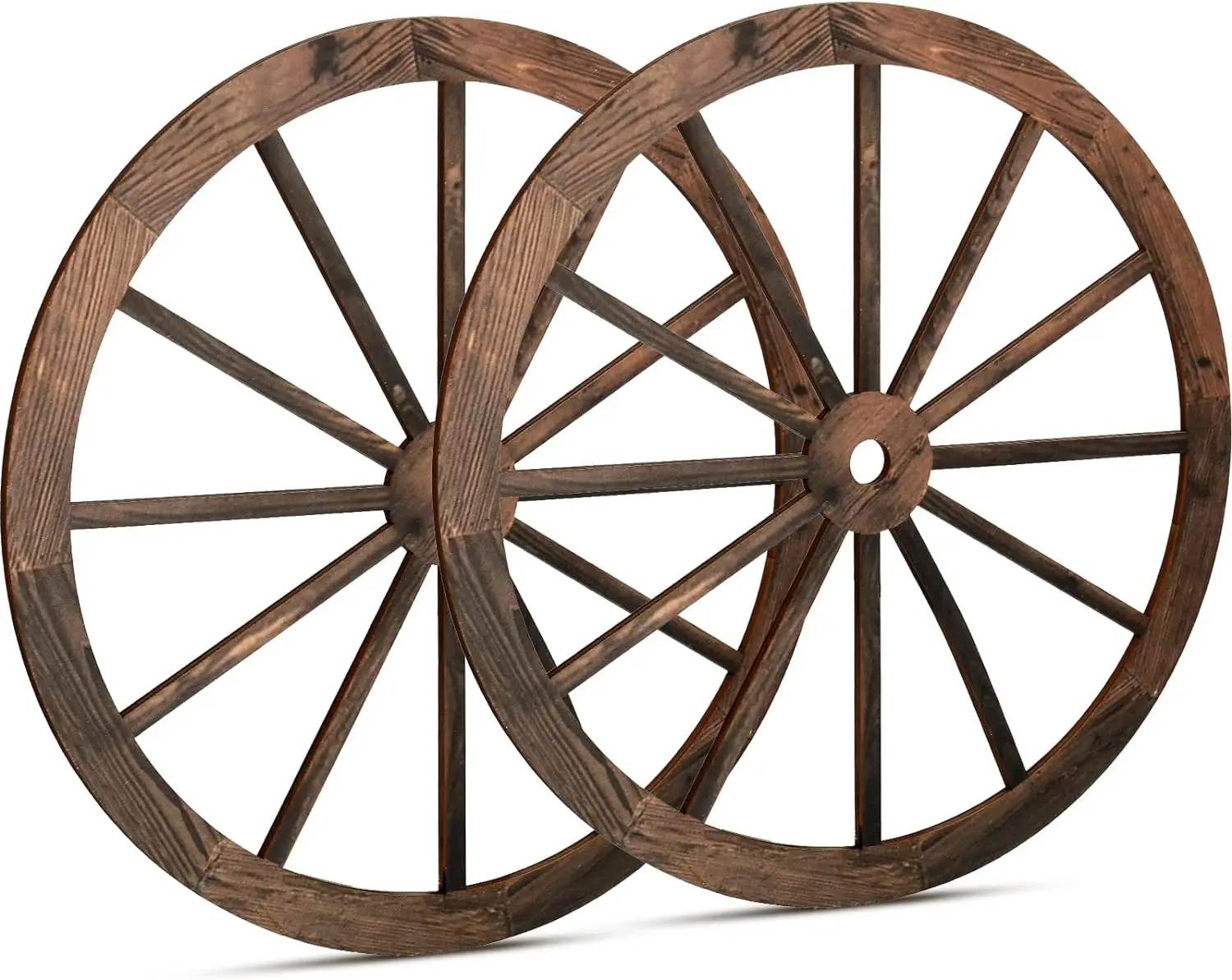 Western Cowboy Party Decorations Vintage Rustic Wagon Wheel Wood Cartwheel Decor for Bar Garage Indoor Outdoor