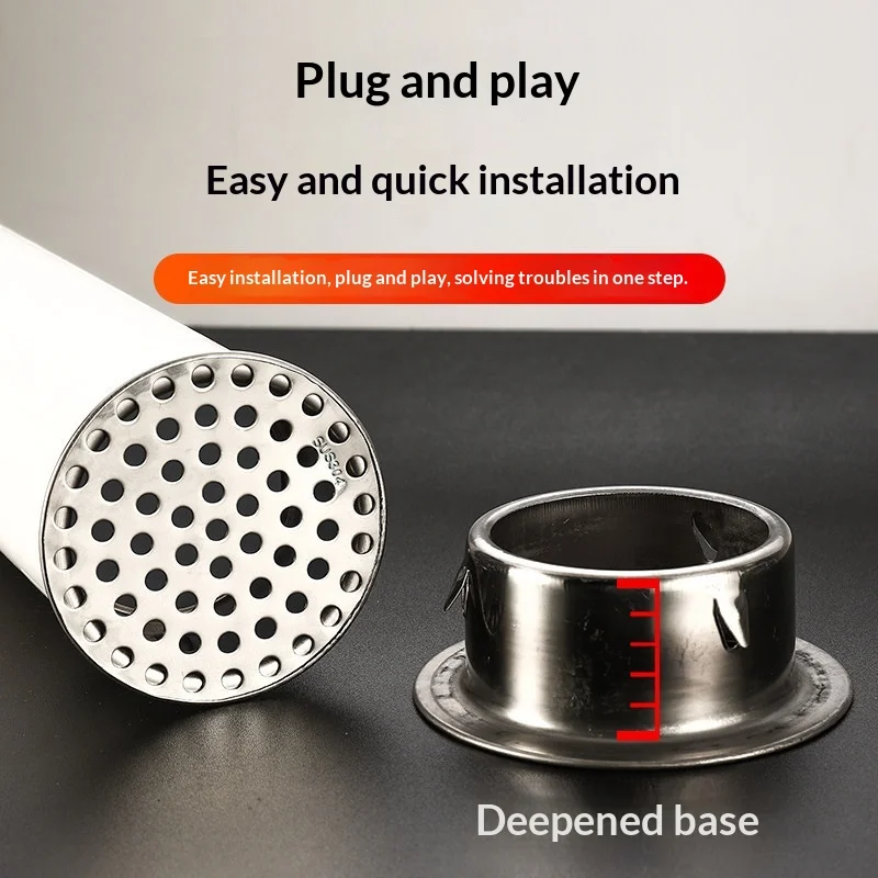 Round Hole Gutter Guard Net Stainless Steel Secondary Drainage Anti Clogging Filter Vent Anti-blocking