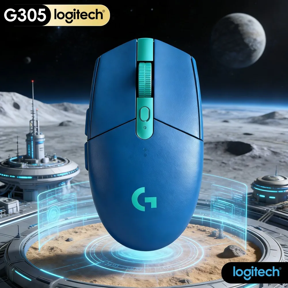 Logitech G305 Wireless LIGHTSPEED Low Power Game Mice HERO 12000 DPI 6 Programmable Buttons 250H Battery Works For PC Mac Users