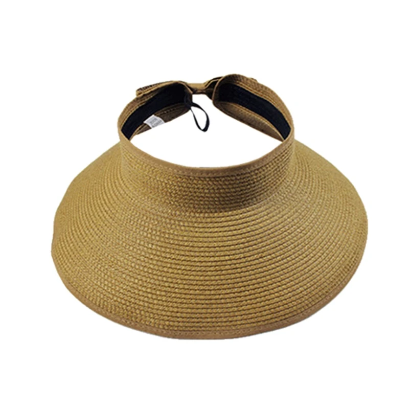 Fashion Girl Women Lady Foldable Roll Up for Sun Beach Wide Brim Straw Visor Hat