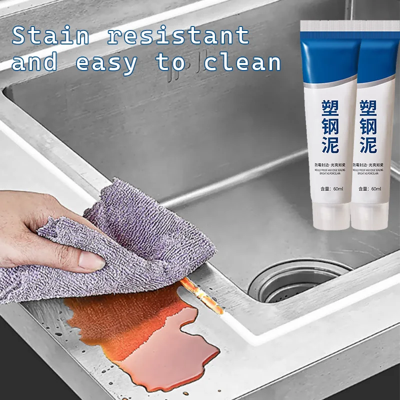 Household Caulking Sealant Plastic Steel Mud Waterproof sealant Kitchen Bathroom Anti-mildew Glue Epoxy Resin Leak Plugging Glue