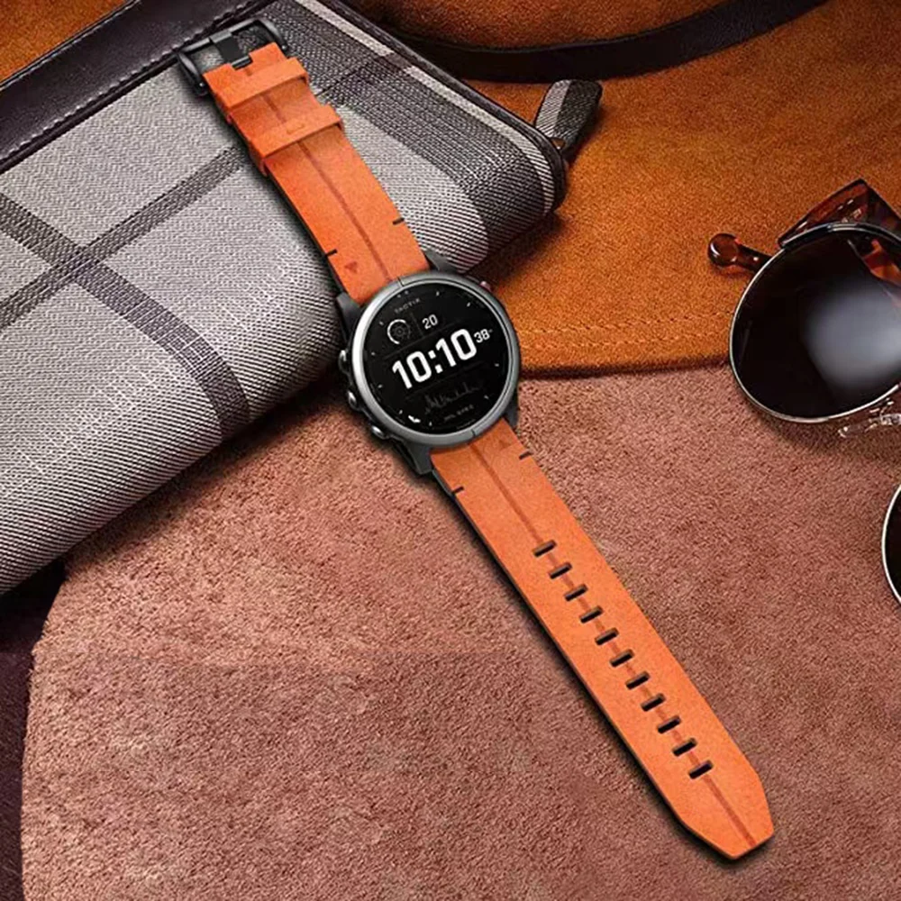 UIENIE 22 26MM Quickfit Genuine Leather Watchband For Garmin Fenix 7 7X Smartwatch Strap Easy Fit Wristband Watch Accessories